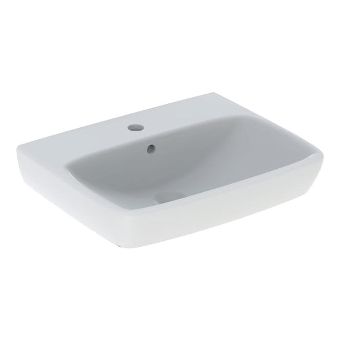 Geberit  Selnova Square 550mm Washbasin - White - 1 Tap Hole