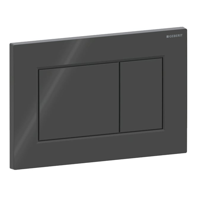 Geberit  Sigma01 flush plate for dual flush, square: Black