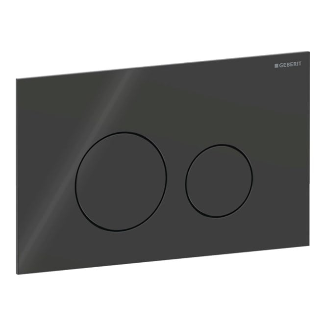 Geberit  Sigma40 flush plate for dual flush, round: Black