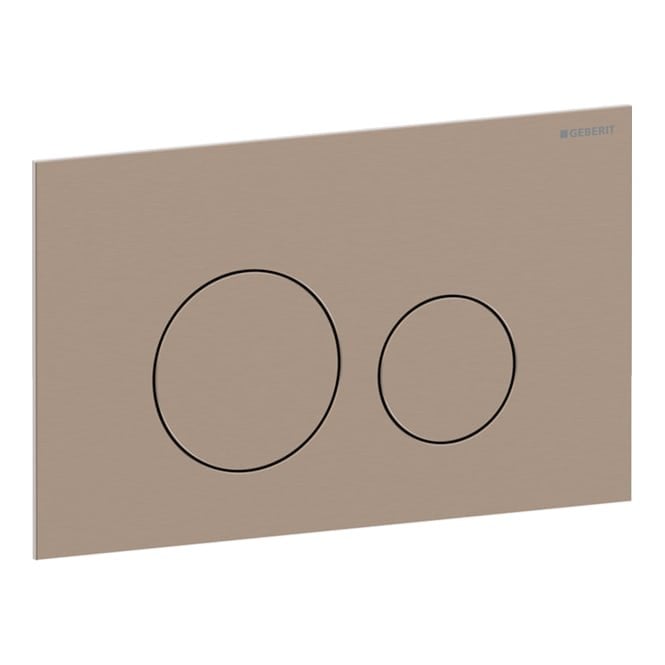 Geberit  Sigma40 flush plate for dual flush, round: Rose Gold / Brushed, easy-to-clean coated