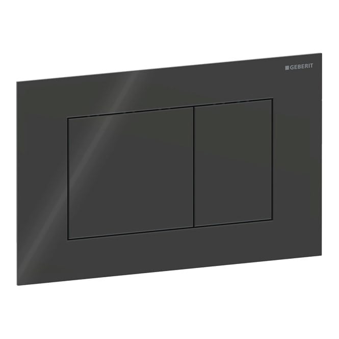 Geberit  Sigma40 flush plate for dual flush, square: Black