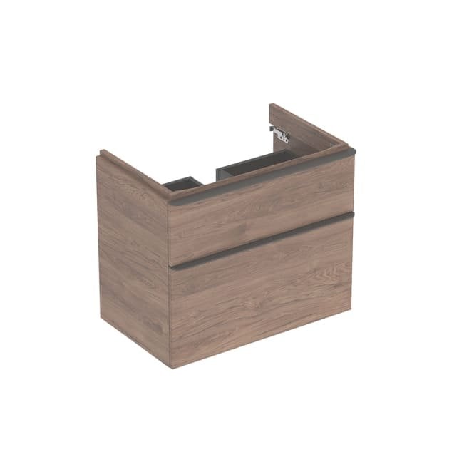 Geberit  Smyle Square 750mm Vanity Unit With 2 Drawers Hickory