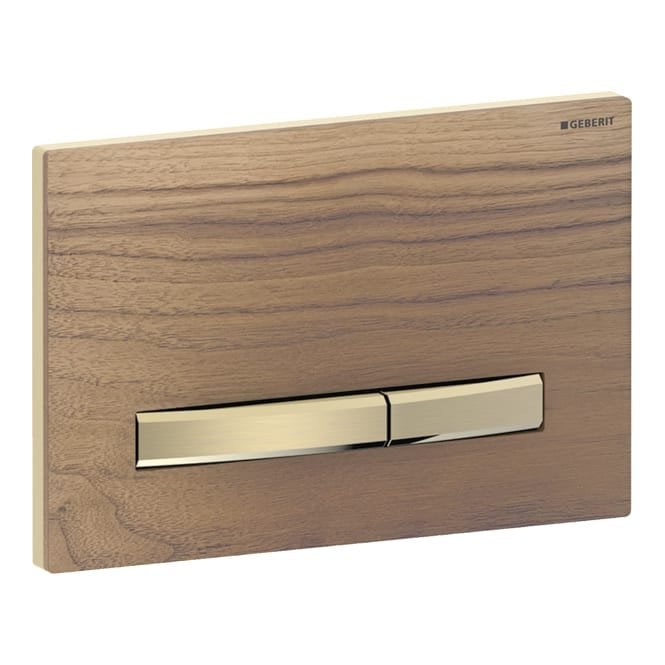 Geberit  Special Flush Plates - Dual Flush - Black Walnut / Brass / Black Walnut