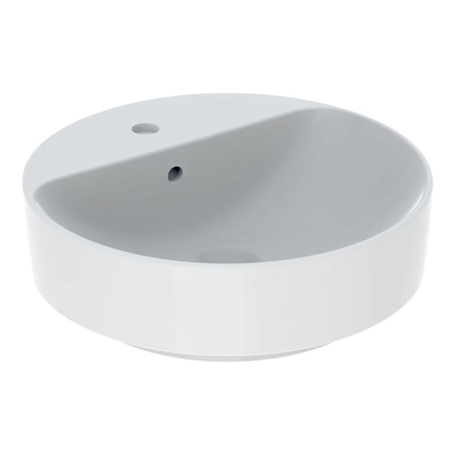 Geberit  Variform Round Sit-On 450mm Diameter  1 Tap Hole  - White