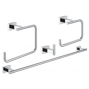 Grohe 40778001 Essential Cube Master Bathroom Accessories Set 40778001
