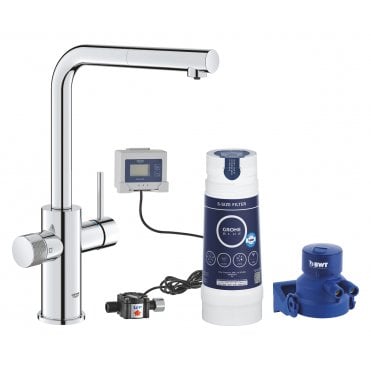 Grohe Blue Pure Filter Minta Kitchen Mixer With Pullout & Small Size Filter 30591000