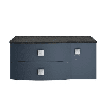 Hudson Reed 1000mm Left Hand Cabinet With Marble Top Mineral Blue SAR304L