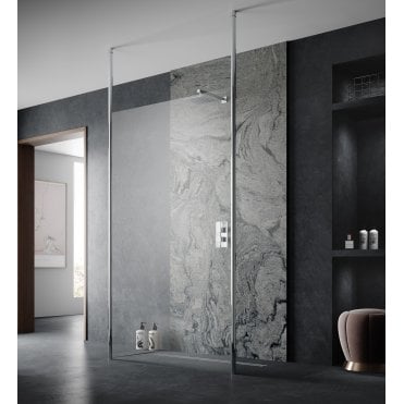 Hudson Reed 1000mm Wetroom Screen With Ceiling Post