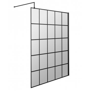 Hudson Reed 1400mm Black Framed Wetroom Screen