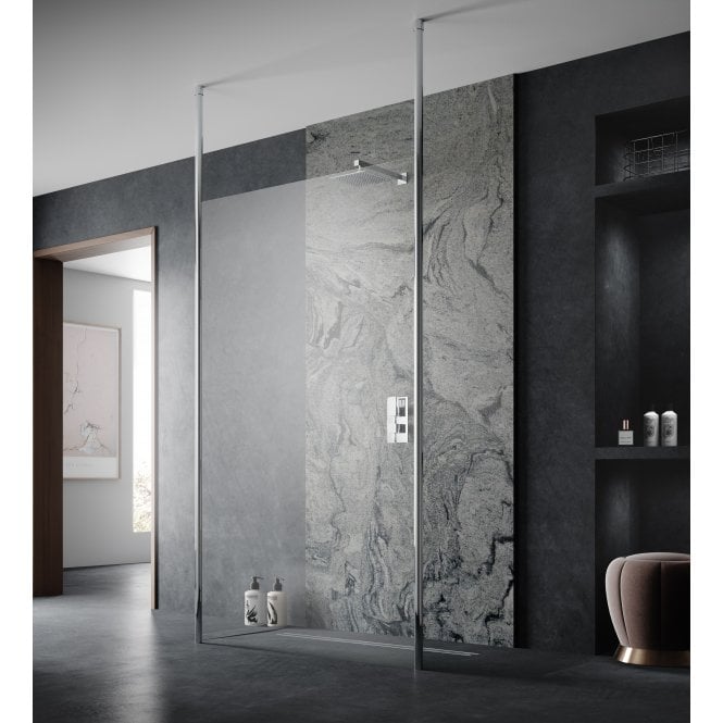 Hudson Reed  1400mm Wetroom Screen With Ceiling Post