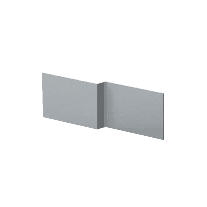 Hudson Reed  1700mm Square Shower Bath Front Panel Satin Grey MOF273