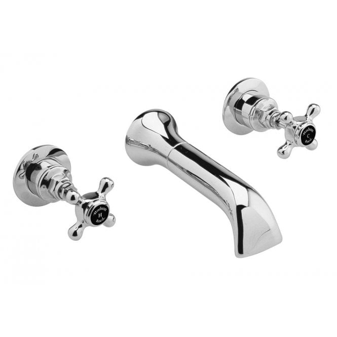 Hudson Reed 3 Tap Hole Wall Mounted Basin Mixer