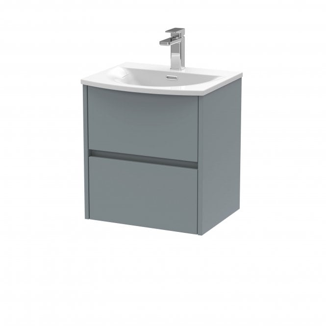 Hudson Reed  500mm Wall Hung 2 Drawer Unit & Basin 4 Coastal Grey HAV2302G