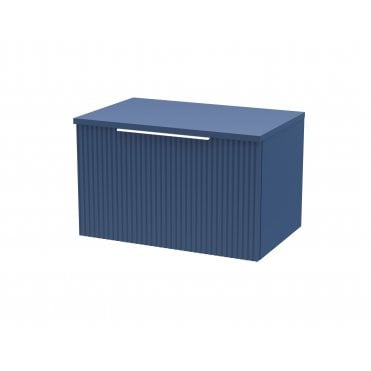 Hudson Reed 600mm Wall Hung Single Drawer Vanity & Worktop Satin Blue DFF394W