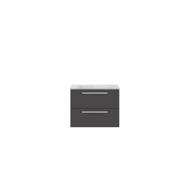 Hudson Reed  720mm Cabinet & Grey Worktop Grey Gloss QUA006LBG