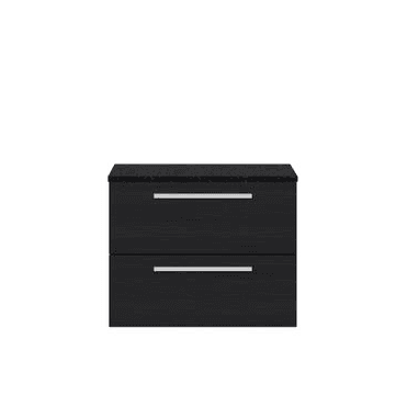 Hudson Reed 720mm Cabinet & Sparkling Black Worktop Charcoal Black QUA007LSB