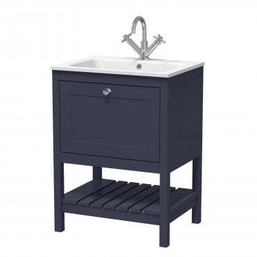 Hudson Reed Bexley 600mm Floor Standing Drawer & Stone Basin 1TH BEX325P