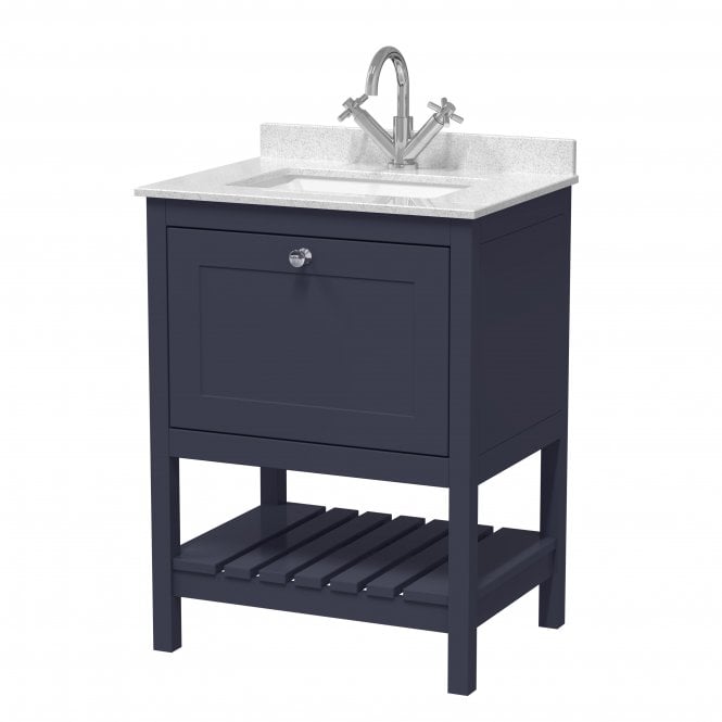 Hudson Reed  Bexley 600mm Floor Standing Vanity & Marble Top 1TH BEX325WS1