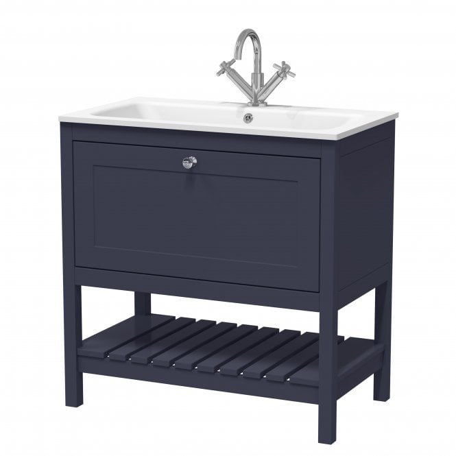 Hudson Reed  Bexley 800mm Floor Standing Drawer & Stone Basin 1TH BEX327P