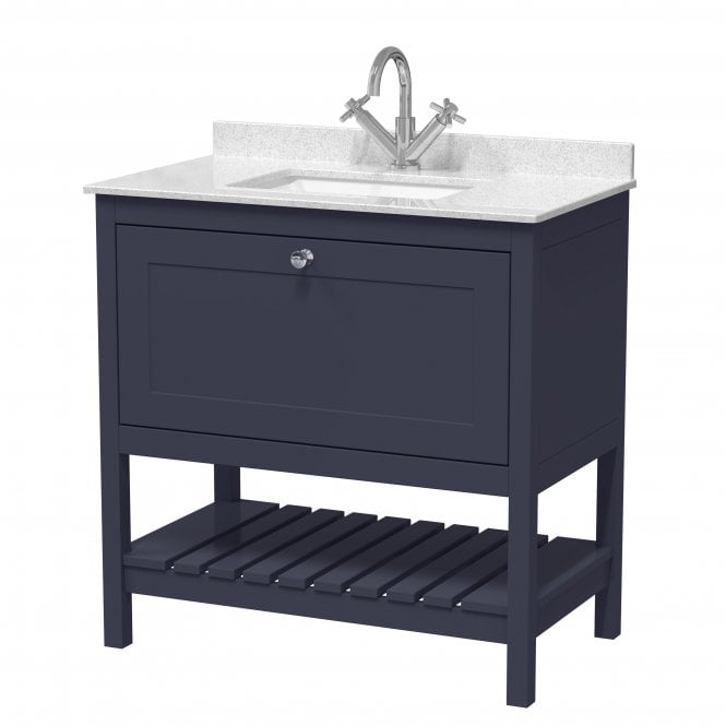 Hudson Reed  Bexley 800mm Floor Standing Vanity & Marble Top 1TH BEX327WS1