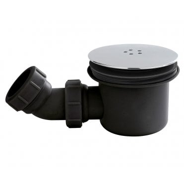 Hudson Reed Black & Chrome Fast Flow Shower Waste STW007
