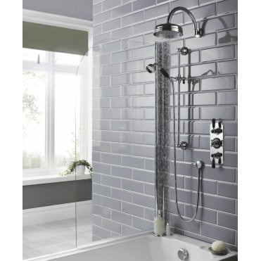 Hudson Reed Black Topaz Triple Concealed Shower Valve