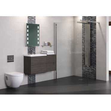 Hudson Reed Brown Grey Avola 400mm Side Cabinet