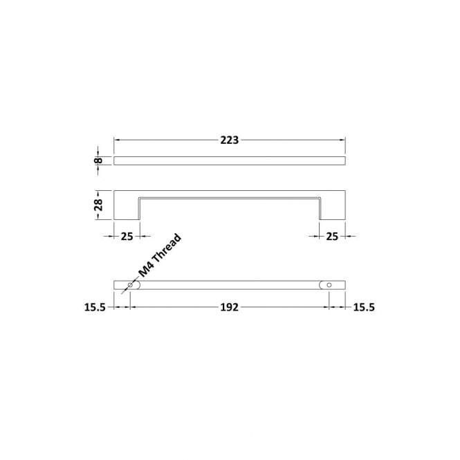 Hudson Reed Chrome D Handle