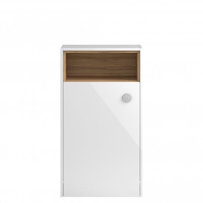 Hudson Reed  Coast White Gloss 600mm Open Shelf WC Unit