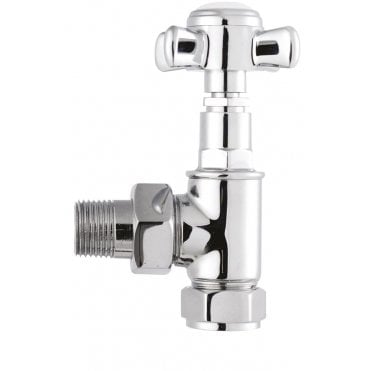 Hudson Reed Crosshead Angled Radiator Valve Pack (Pairs) Chrome HT336