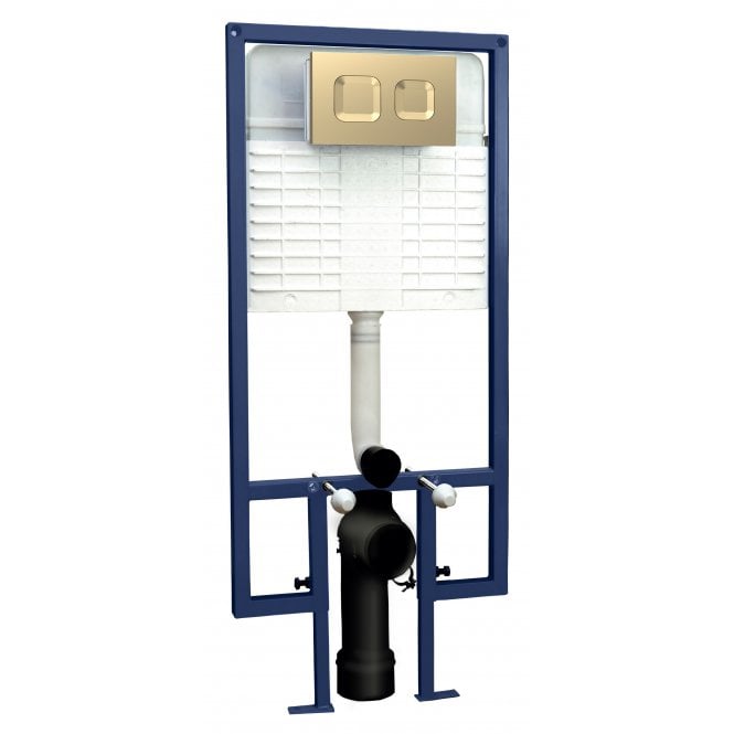 Hudson Reed  Dual Flush Concealed Cistern Frame Square Plate XTY809S