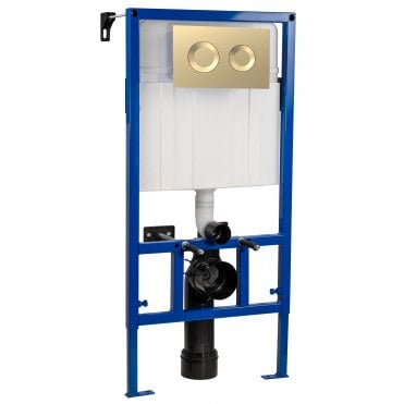 Hudson Reed Dual Flush Concealed Cistern Frame with Round Plate XTY807R