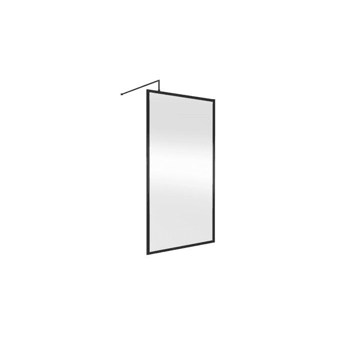 Hudson Reed  Full Outer Frame Wetroom Screen 1950x1100x8mm Matt Black WRFBP1911