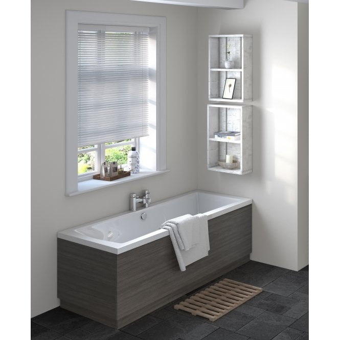 Hudson Reed  Fusion Brown Grey Avola 1700mm Bath Front Panel & Plinth