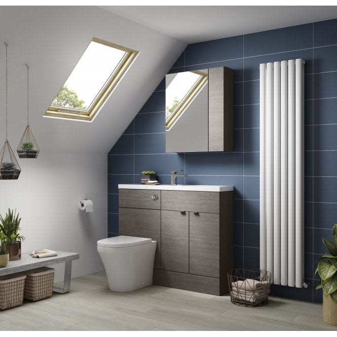 Hudson Reed Fusion Brown Grey Avola 600mm WC Unit