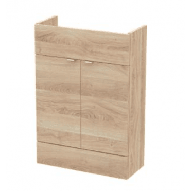 Fusion Compact 600mm Vanity Unit Bleached Oak