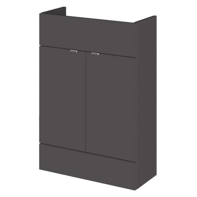 Hudson Reed  Fusion Gloss Grey 600mm Vanity Unit
