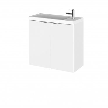 Hudson Reed Fusion Gloss White 600mm Vanity Unit & Basin