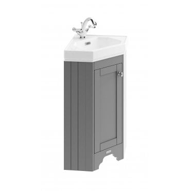Hudon Reed Old London Storm Grey Corner Cabinet & Basin