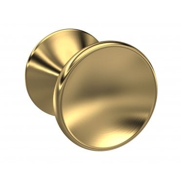 Hudson Reed Indented Round Knob Brushed Brass H313