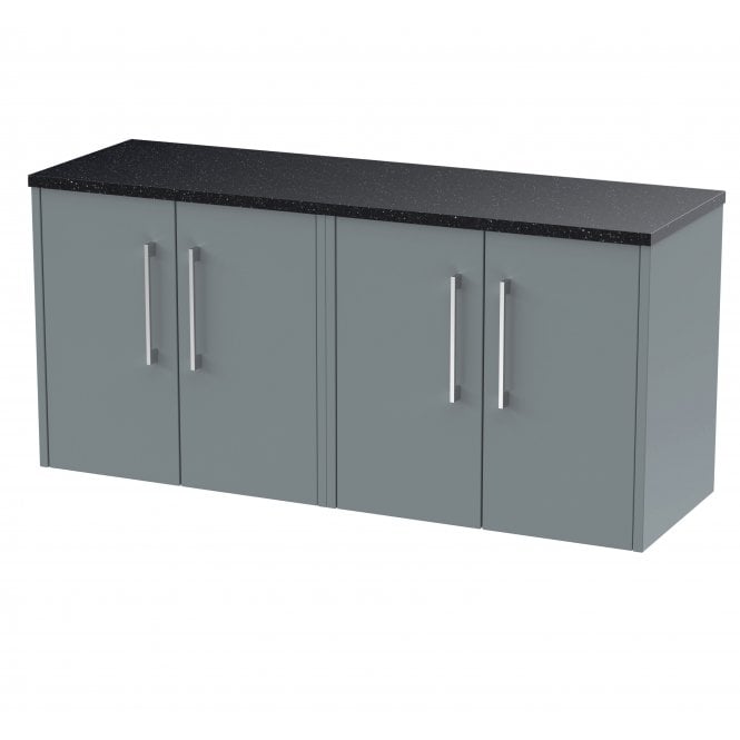 Hudson Reed  Juno 1200 Wall Hung 4-Door Vanity & Laminate Worktop JNU2323LSB2