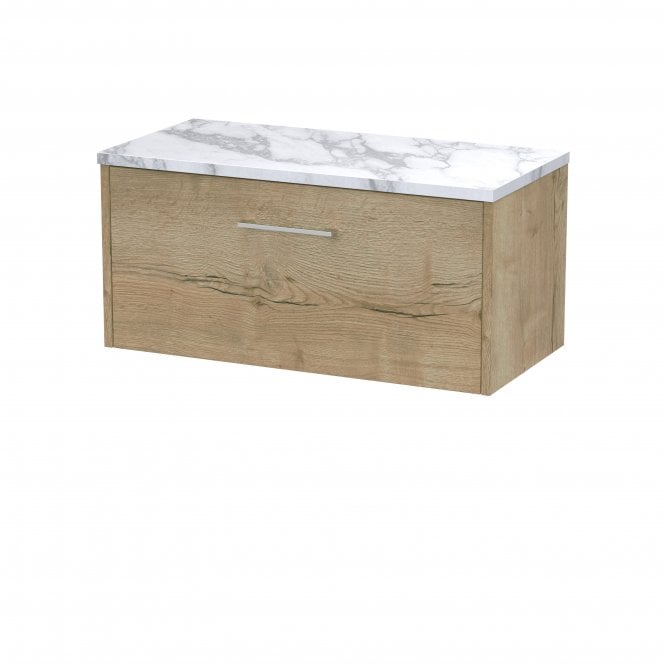 Hudson Reed  Juno 800 Wall Hung Single Drawer Vanity & Laminate Worktop JNU1825LCM