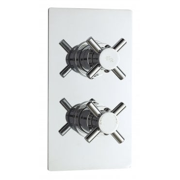 Hudson Reed Kristal Twin Thermostatic Shower Valve With Diverter