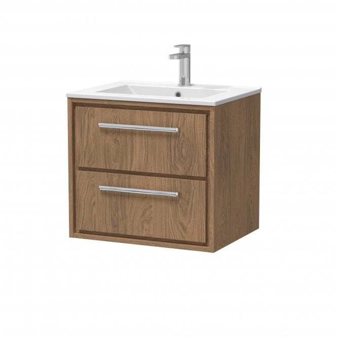 Hudson Reed  Lille 600mm Wall Hung 2-Drawer Vanity with Basin - 1 Tap Hole LIL2724C
