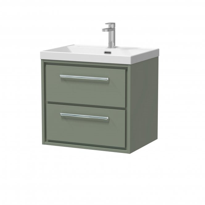 Hudson Reed  Lille 600mm Wall Hung 2-Drawer Vanity with Basin - 1 Tap Hole LIL3124E