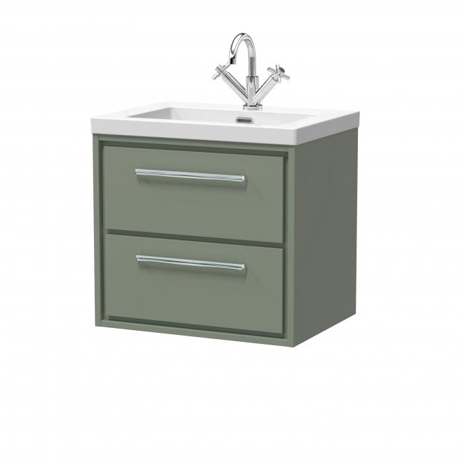 Hudson Reed  Lille 600mm Wall Hung 2-Drawer Vanity with Basin - 1 Tap Hole LIL3124L