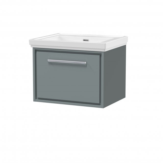 Hudson Reed  Lille 600mm Wall Hung Single Drawer Vanity with Basin - 0 Tap Hole LIL2322H