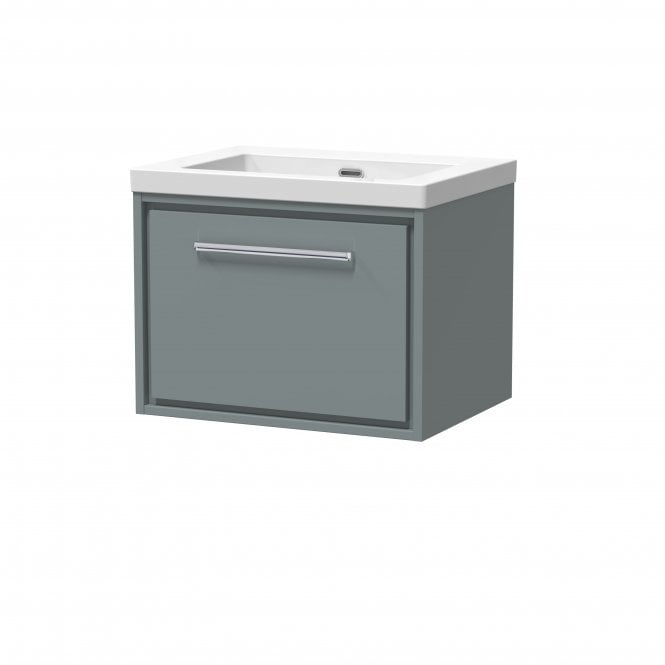 Hudson Reed  Lille 600mm Wall Hung Single Drawer Vanity with Basin - 0 Tap Hole LIL2322K