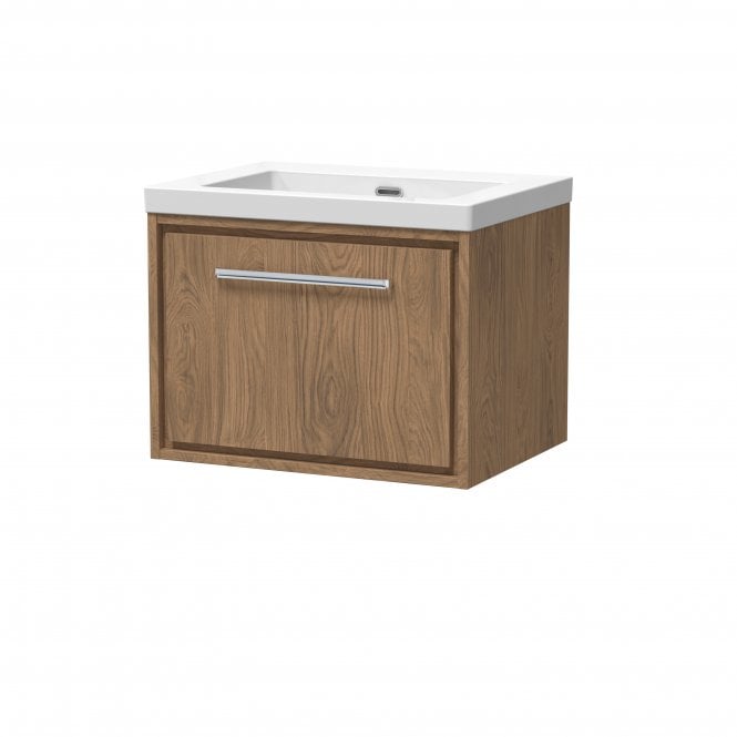 Hudson Reed  Lille 600mm Wall Hung Single Drawer Vanity with Basin - 0 Tap Hole LIL2722K