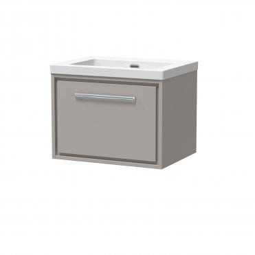 Hudson Reed Lille 600mm Wall Hung Single Drawer Vanity with Basin - 0 Tap Hole LIL3222K